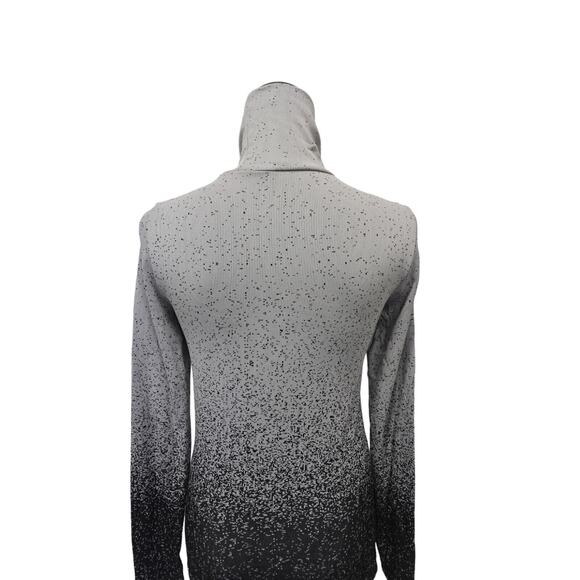 Athleta Womens Top Small Flurry Blizzard Gradient Mock Neck Long Sleeve Seamless - Picture 5 of 12